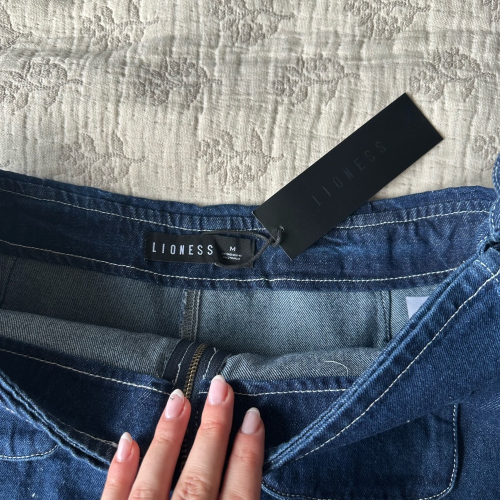 Princess Polly Lioness Blue Denim Skort - Picture 2 of 2